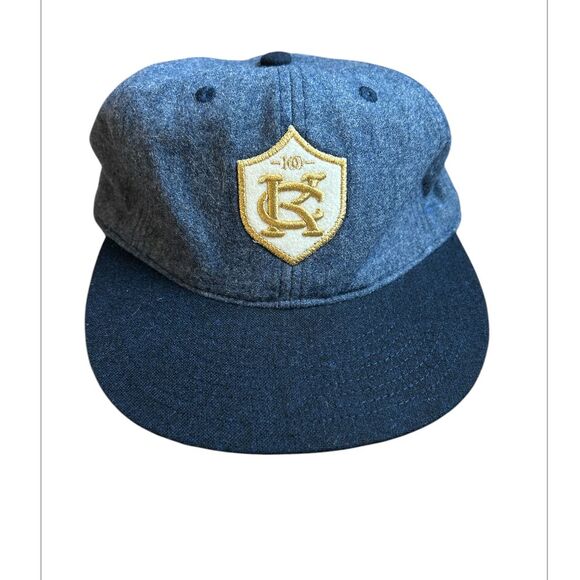 Field Day Sporting Co KC Kansas City Blue Adjustable Wool The Caddie Cap OS‎ - Picture 1 of 6